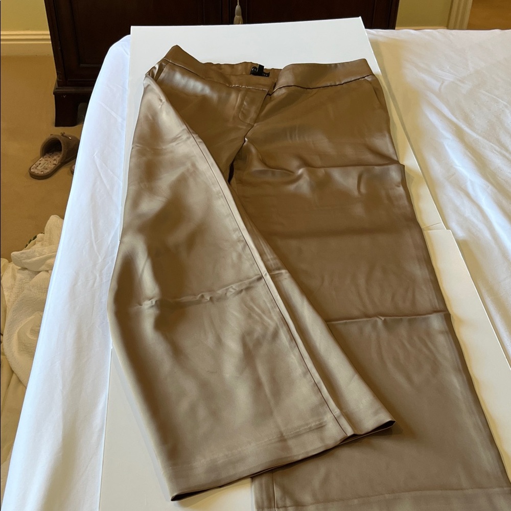 Talbots Women’s Bronze Satin Dress Pants NWT Size 10